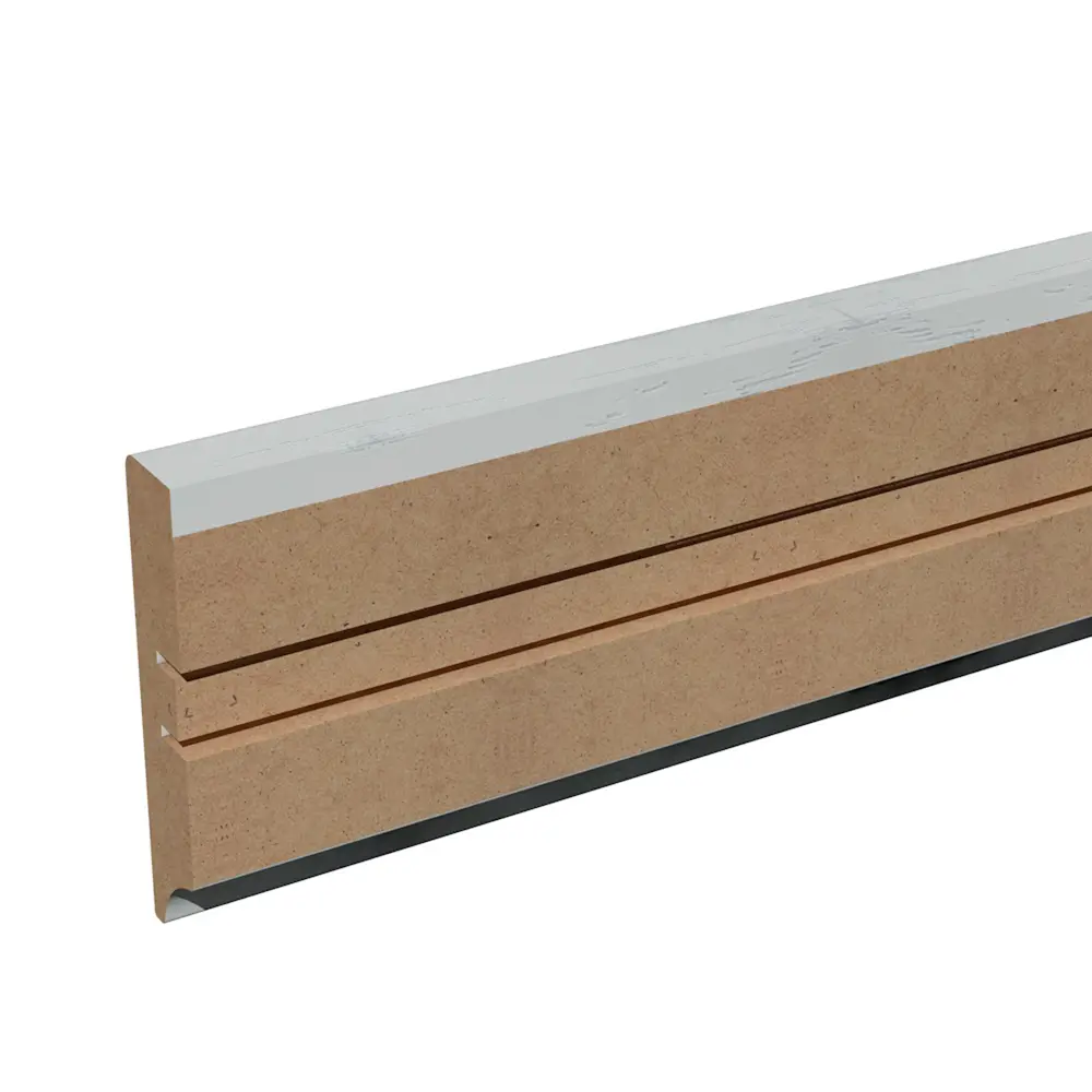 Плинтус напольный МДФ «Пломбир» прямой высота 80 мм длина 2.05 м КРОНОПРОФИЛЬ STLM-2174967 - Вид №1