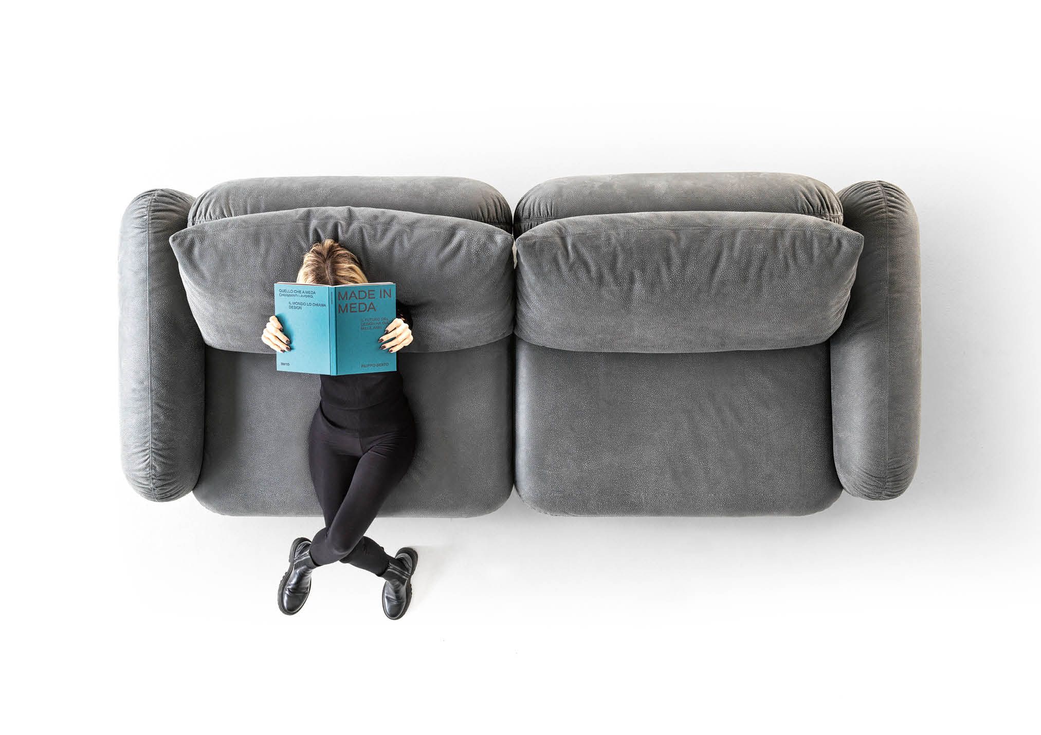 4-местный кожаный модульный диван BertO IGGY ARCH-00016714 - Вид №1