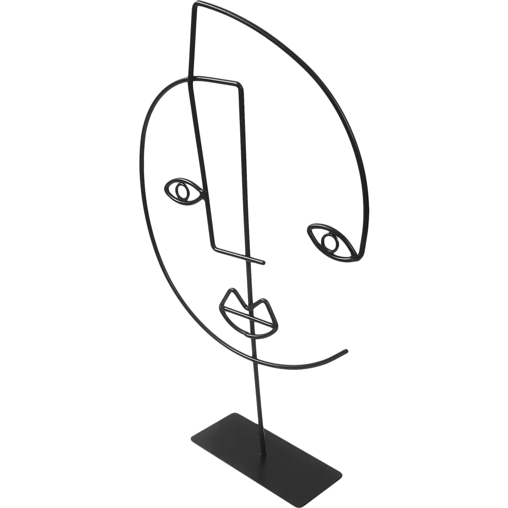 Изделие декоративное настольное Лицо металл черное 38 см Atmosphera STLM-2062103 - Вид №4