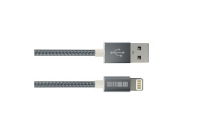 17458662 Кабель , USB iPh5 8pin Mfi материал-TPE, цвет-SpGray, 1m, B201 44016 Interstep