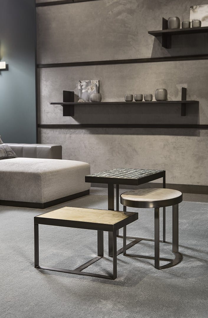 Овальный журнальный столик с тканевым покрытием из дерева Cantori Венеция ARCH-00141041 - Вид №1