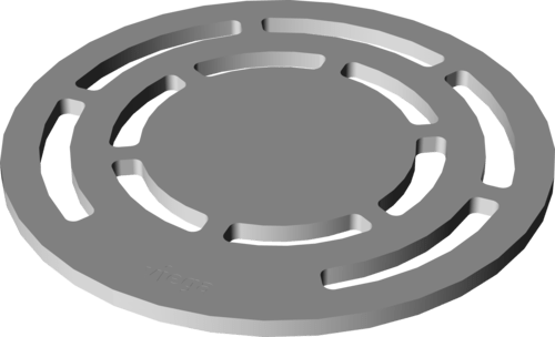 Канализационная арматура  Решетки  Круглый VIEGA 586 683 *) Модель 4963.3 Santreyd  - Вид №3