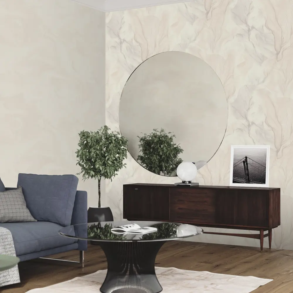 Флизелиновые обои Ornamy Euphoria бежевые 1.06 м 89395613 STLM-1480005 - Вид №3