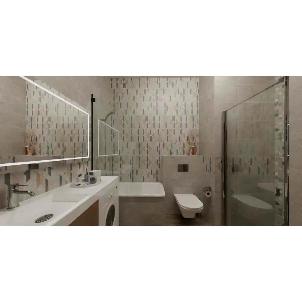 Декор настенный Nativa Dec 30x60 см 1.62 м² цвет серый 84299749 STLM-2097458 Santreyd - Вид №5