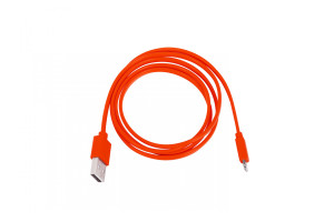 16289999 Кабель USB - Lightning MFI, ПВХ Плоский, 1м, красный DIGITAL MR-01 CB-MR01R Rombica