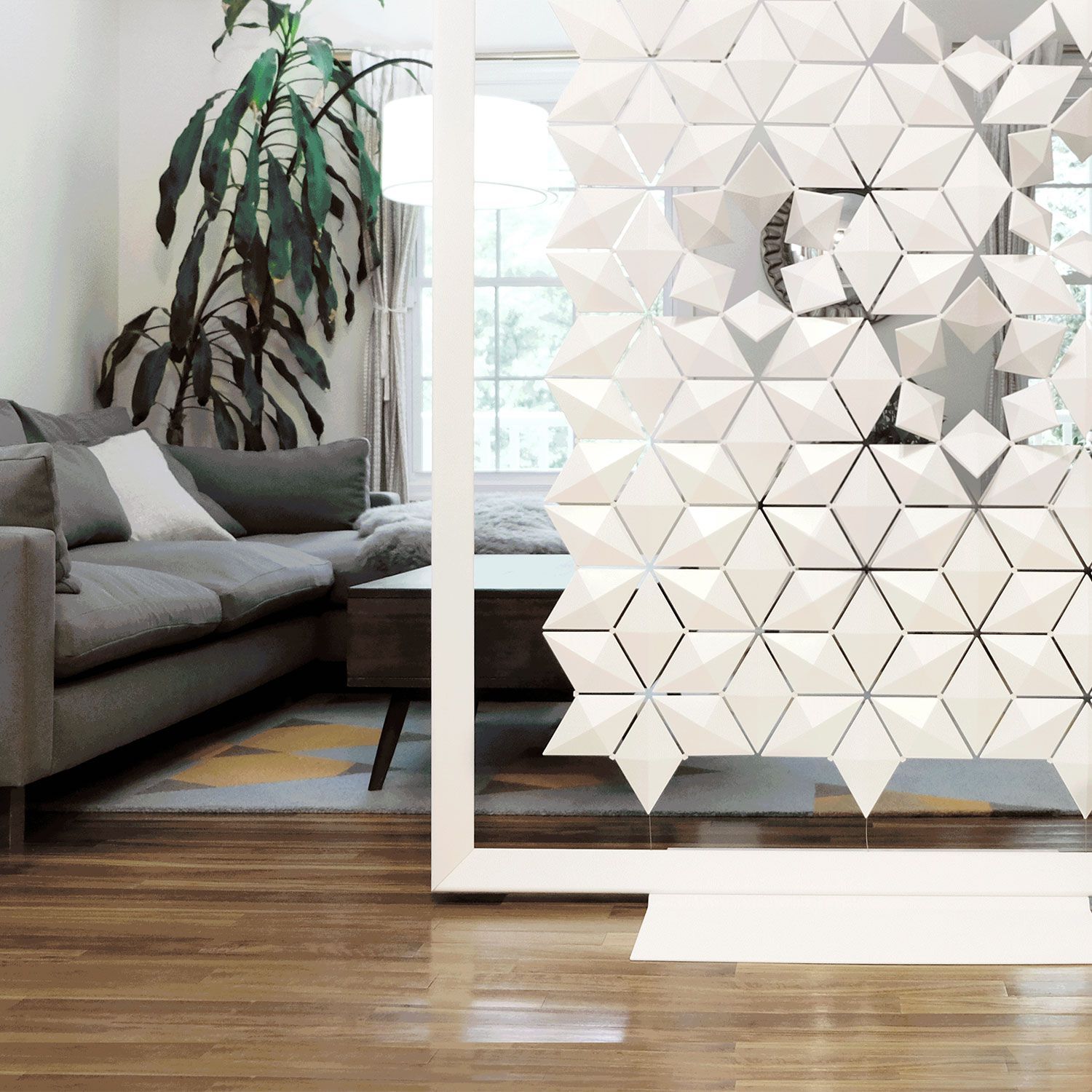 Отдельно стоящая перегородка bloomming FACET 136x200cm bianco ARCH-00044114 - Вид №1