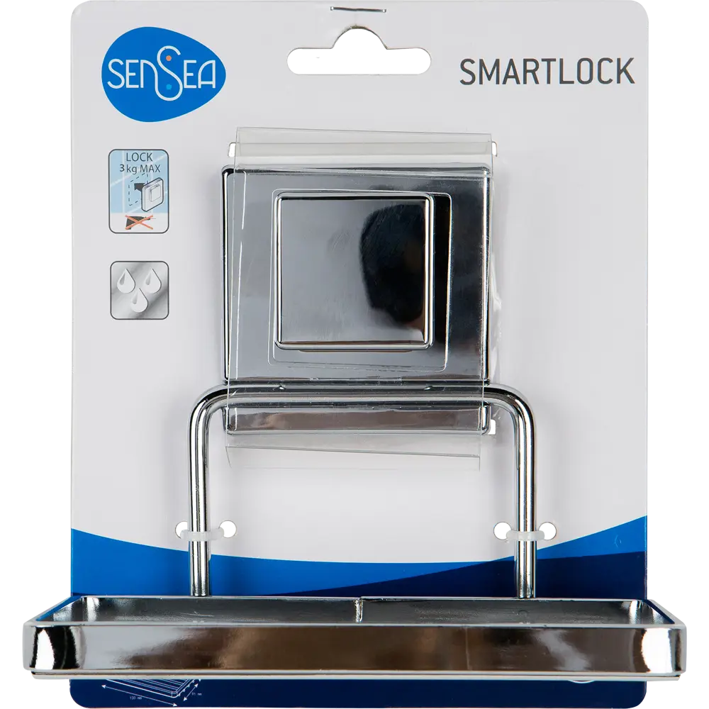 Мыльница подвесная на присоске Sensea «Smart Lock», цвет хром STLM-2021941 - Вид №4