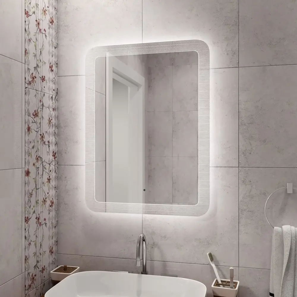 Зеркало для ванной Fresh с подсветкой 60x80 см 83569456 STLM-2155791 Santreyd - Вид №9