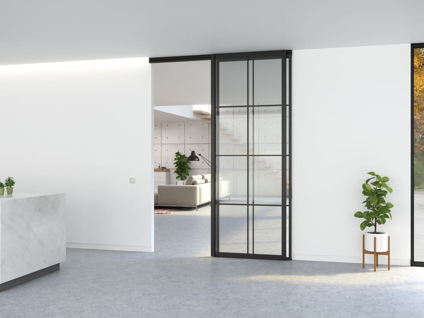 Алюминиевая и стеклянная дверь Portapivot Направляющие ARCH-00111019