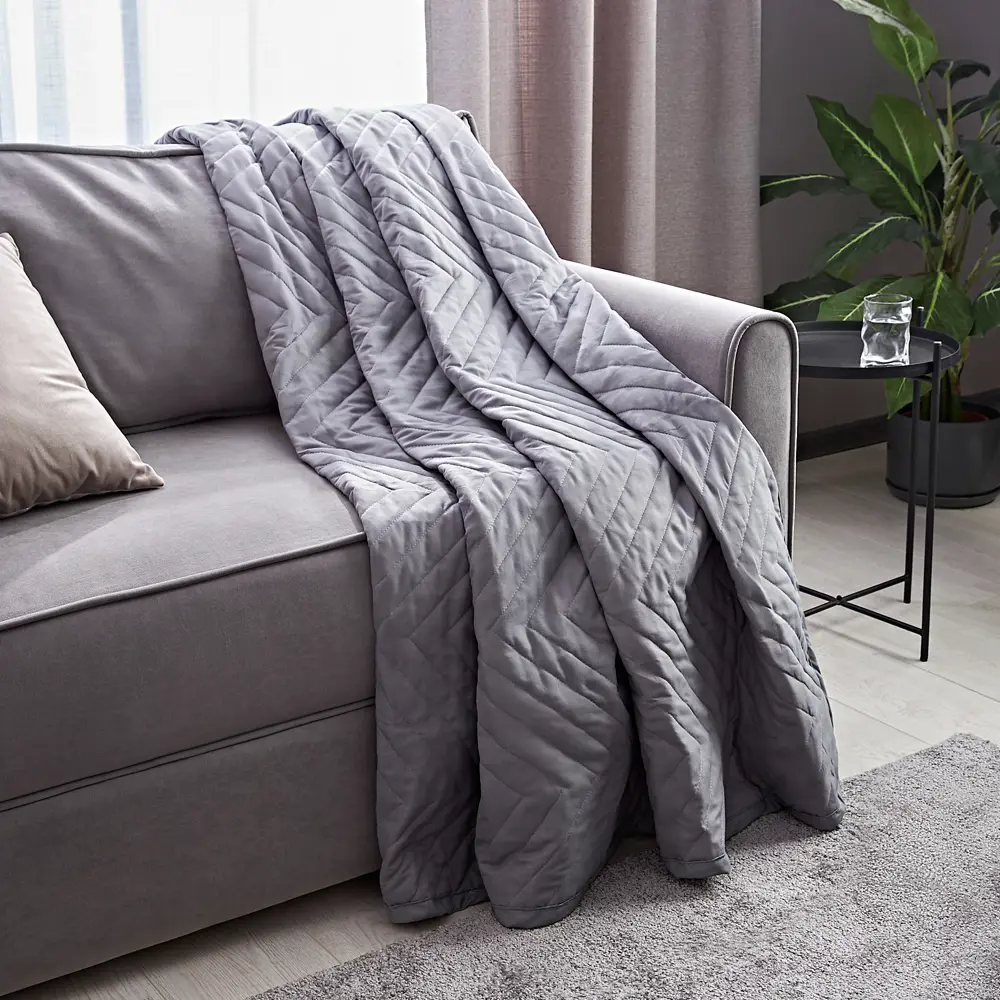 Покрывало Нью 200x240 см микрофибра цвет серый SEASONS STLM-2052989 - Вид №4