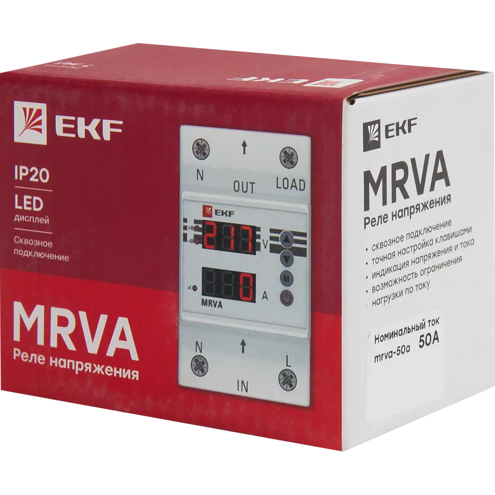 Реле напряжения и тока EKF MRVA 50A с дисплеем STLM-2166849 - Вид №4