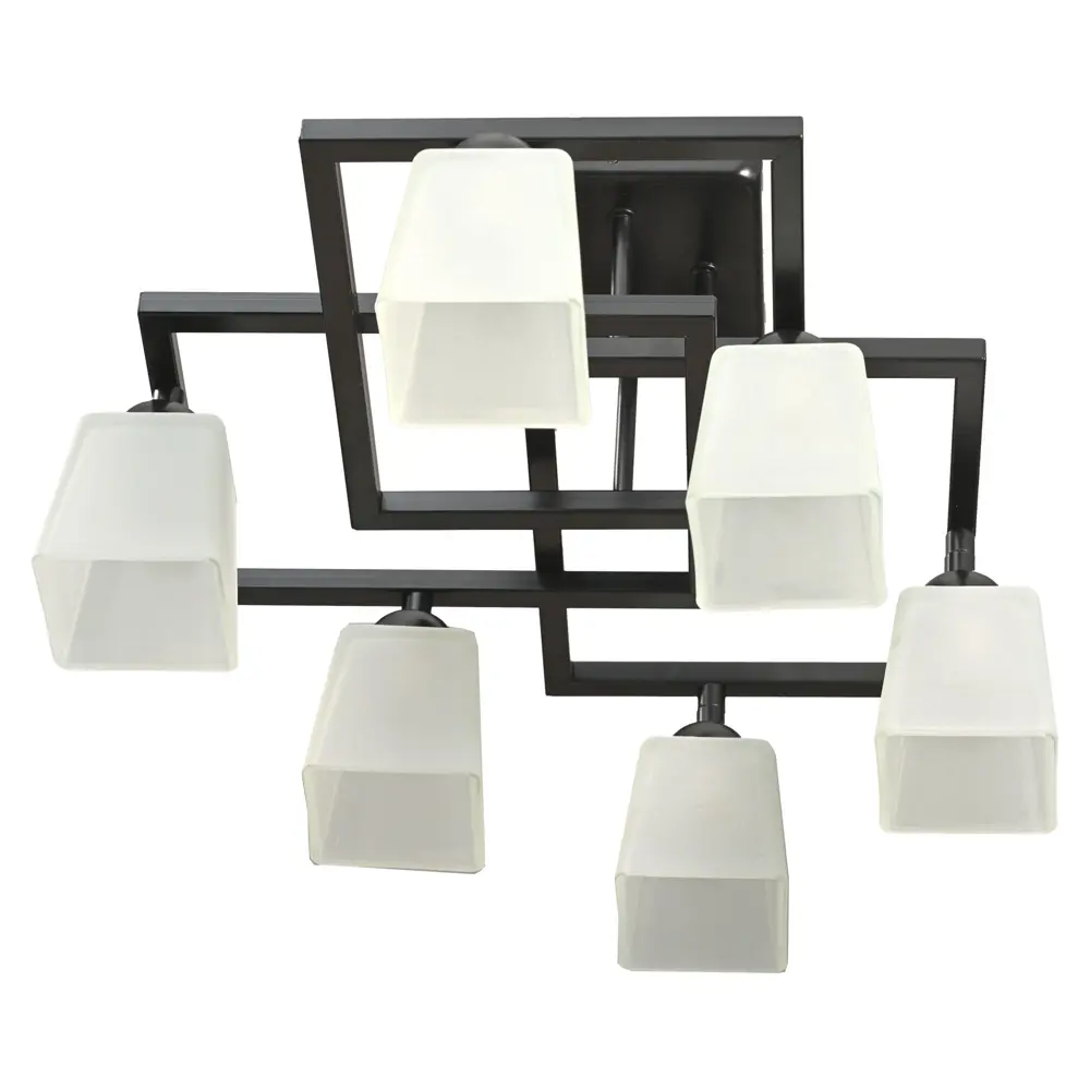 Люстра потолочная Орфей 443 6 ламп 22 м² цвет черный/белый СВЕТУС STLM-2150849