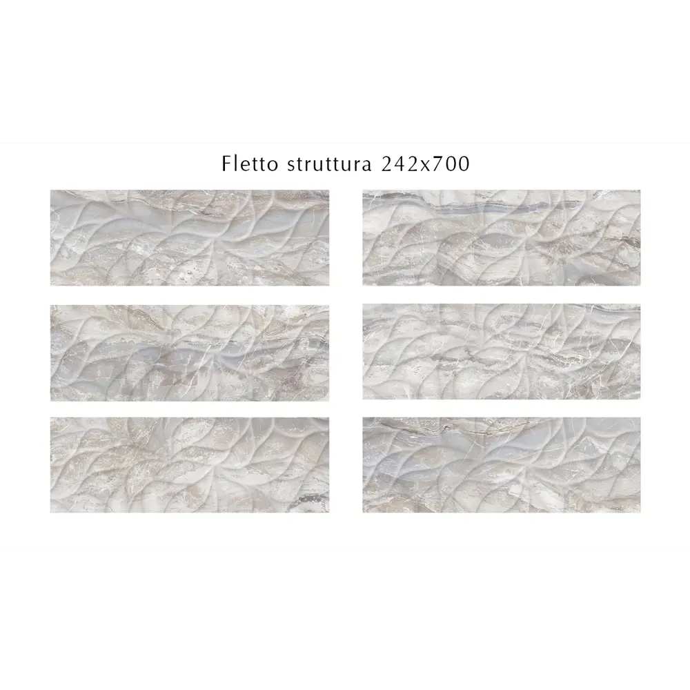 Плитка настенная Eletto Ceramica Fletto 508721101ufa, 24.20x70 см, цвет серый