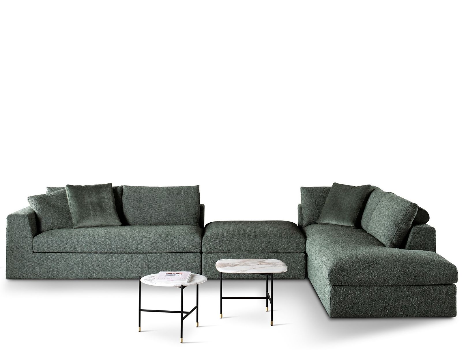 Съемный модульный диван из ткани Meridiani ARCH-00037070