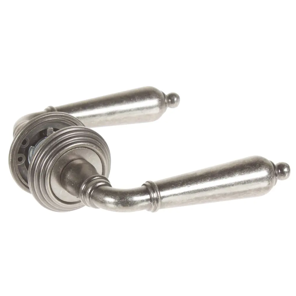 Ручки дверные на розетке EDS-V203 AGED, цвет серебро EDSON STLM-2178750 - Вид №2