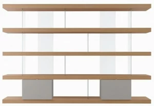 Forme's Group Двусторонний книжный шкаф отдельно стоящий из дерева и стекла  F2fl00cc
