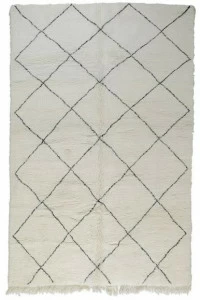 AFOLKI Прямоугольный шерстяной коврик с геометрическими мотивами Beni ourain Taa1151be