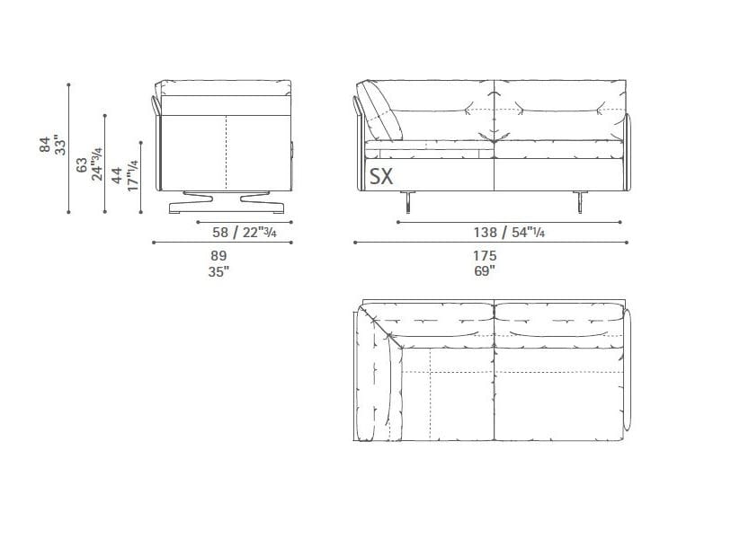 Диван с журнальной стойкой Poltrona Frau коллекция-диваны и кресла ARCH-00101037 - Вид №47