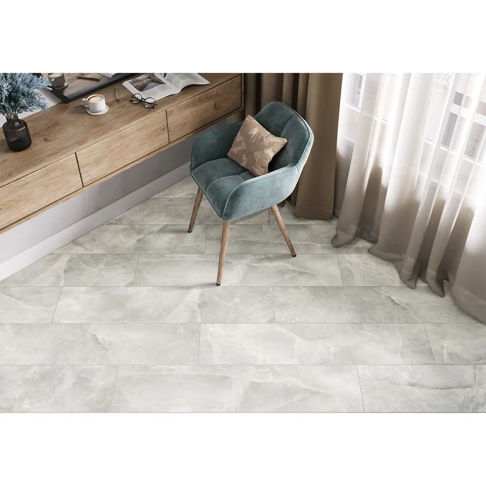 Глазурованный керамогранит Alma Ceramica Seline 70 20x90 см 1.62 м² матовый цвет серый STLM-2025696