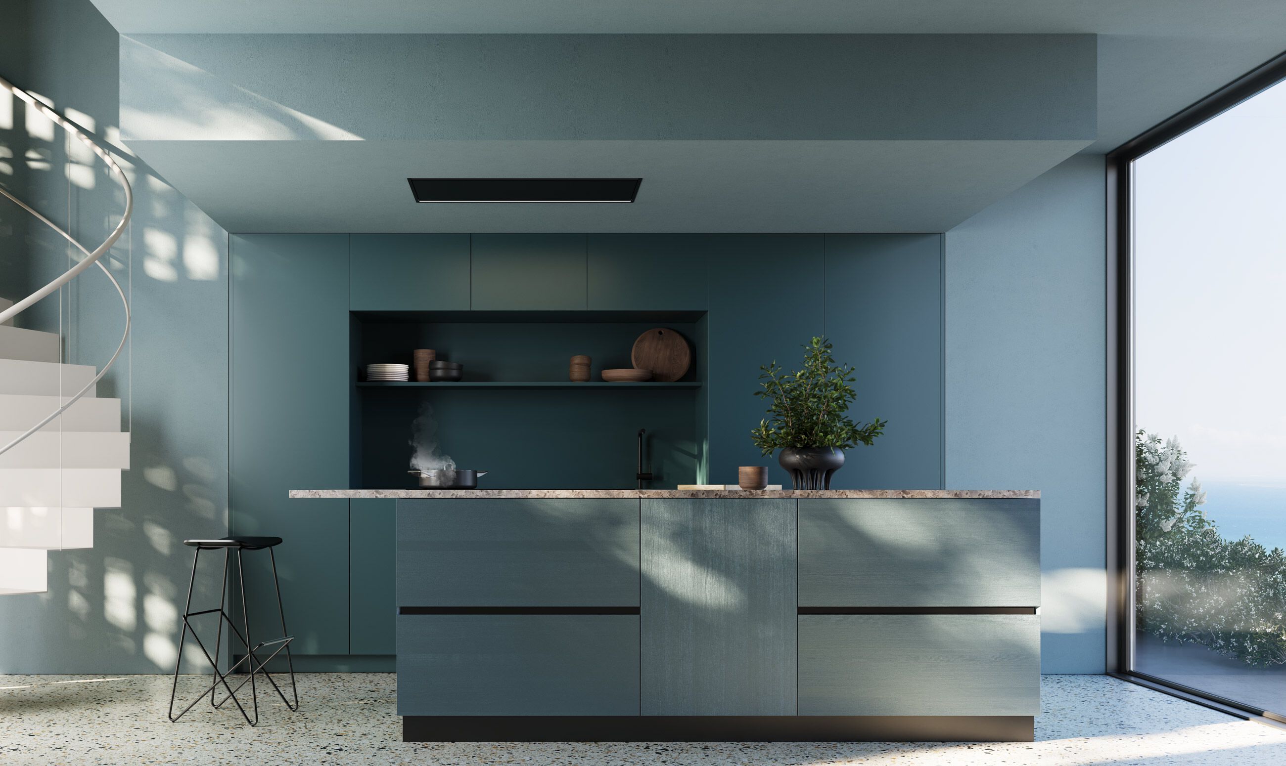 Встраиваемая вытяжка из нержавеющей стали со встроенным освещением Falmec дизайн ARCH-00091341 - Вид №1