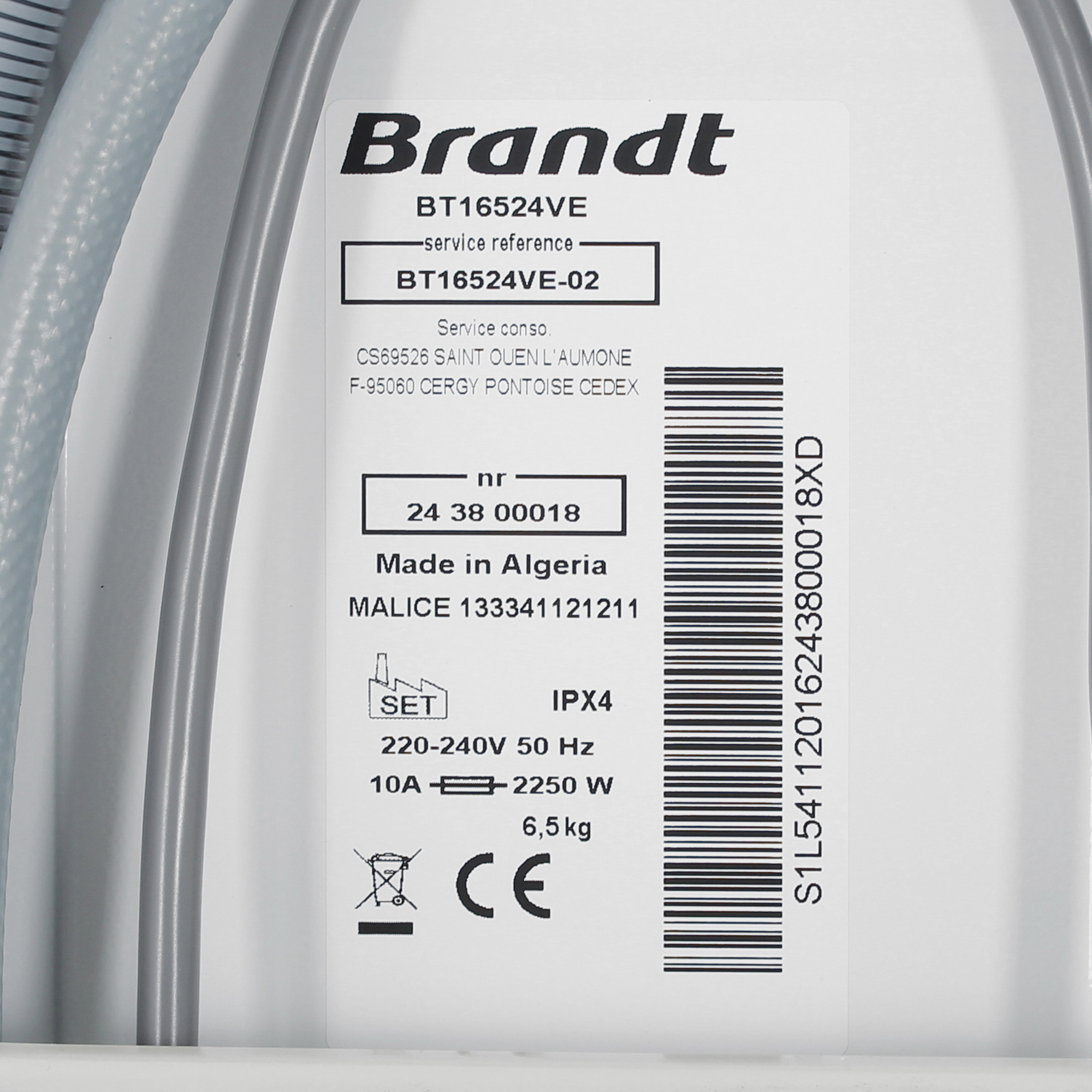 9242131 Стиральная машина BRANDT BT16524VE белый STDN-0142001 - Вид №8