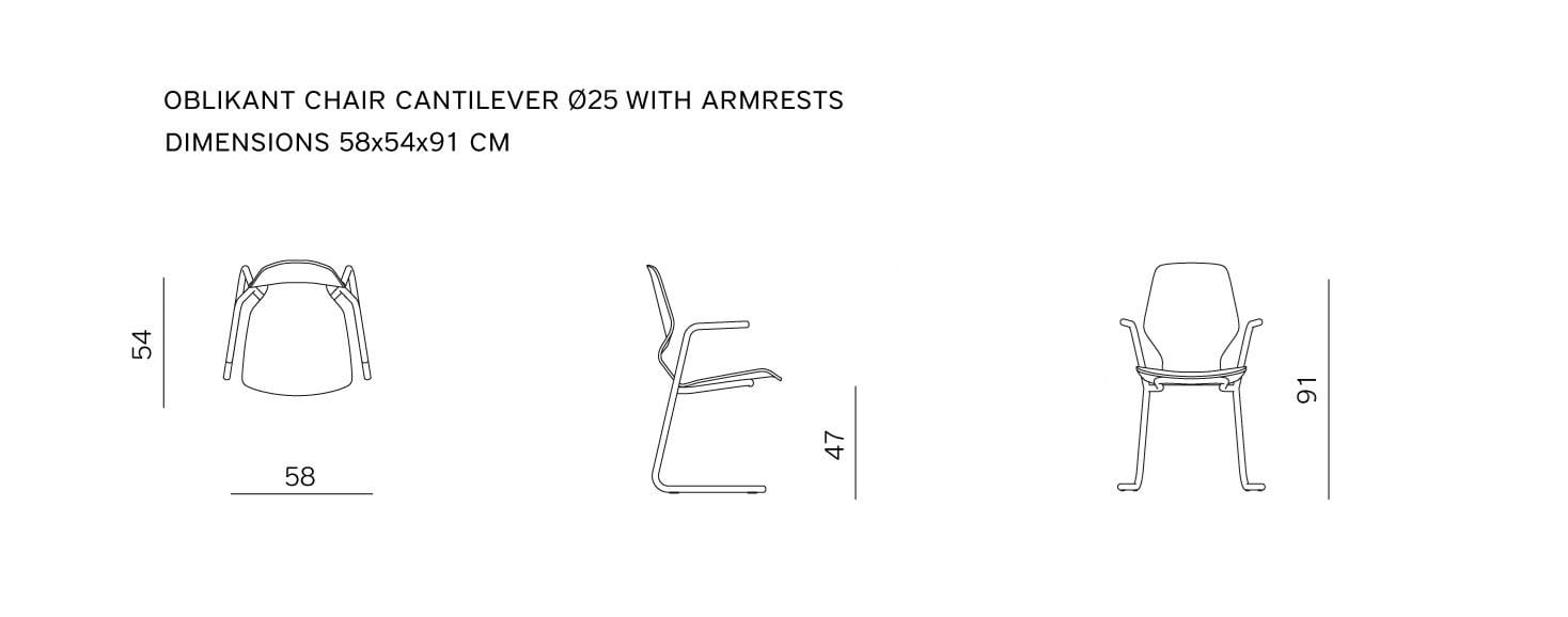 Консольный штабелируемый стул с подлокотниками prostoria Oblikant ARCH-00064441 - Вид №2