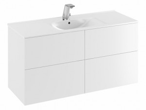 9751621111 IDO Elegant напольный шкаф для мебельной раковины с четырьмя ящиками, W = 1200 мм, белый