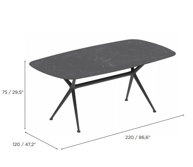 Керамический прямоугольный садовый стол Royal Botania Exes ARCH-00050786 - Вид №11