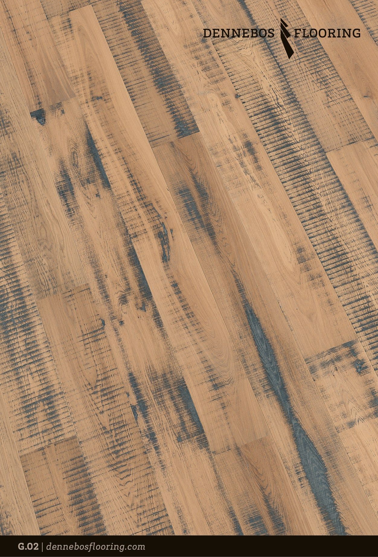 Дубовый паркет Dennebos Flooring серый ARCH-00029125 - Вид №1