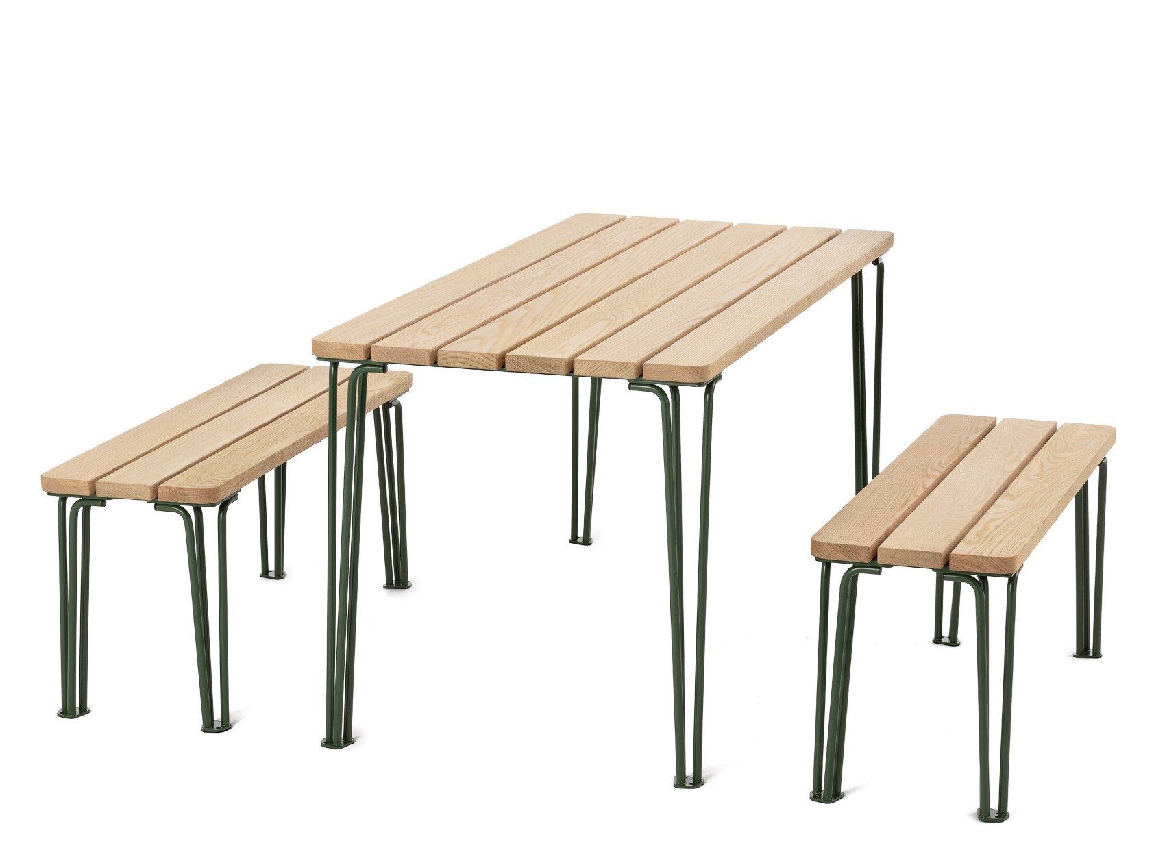 Стальной и деревянный прямоугольный садовый стол Nola Industrier Gard ARCH-00149811