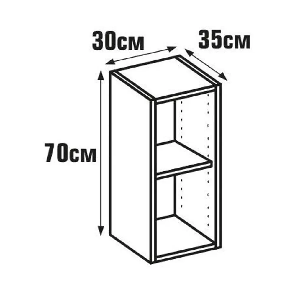 Каркас навесной 30x70x35 см, ЛДСП, цвет белый 18793328 STLM-2052231 DELINIA  - Вид №6