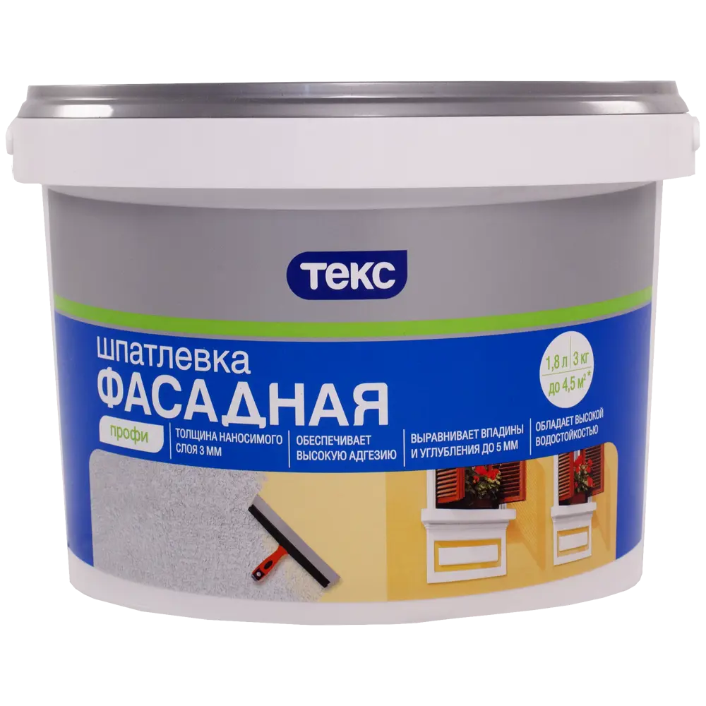 Шпатлевка фасадная Текс Профи 3 кг STLM-2162439