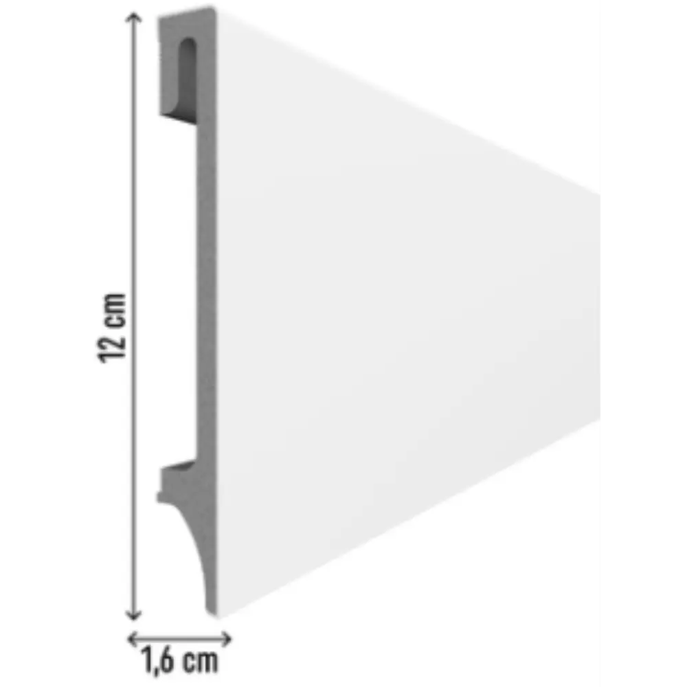 91628637 Плинтус напольный Vox ESPUMO 120 Белый ESP501 125x16.5x2400 мм STLM-0892347