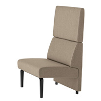 Ambit 1041 Модульная система сидений. Сиденье и спинка мягкие. Ступни из литого алюминия. Линейный модуль L 80 см, спинка H 126 см. Et al. Ambit