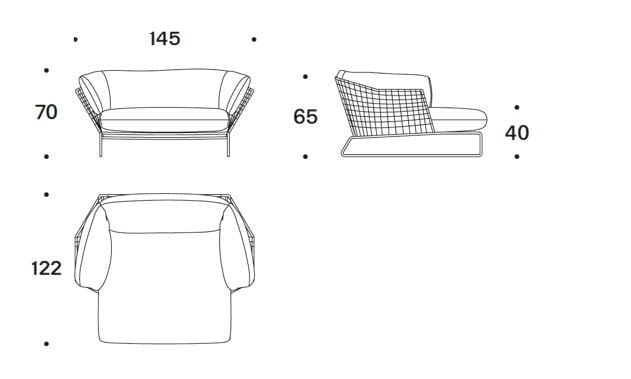 Садовая кровать из технической ткани Saba Italia Нью-Йорк ARCH-00090493 - Вид №3