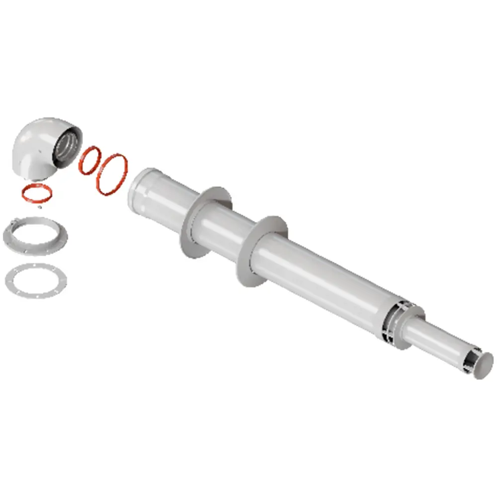 Комплект дымохода Rommer антилёд 60/100 - 1000мм в комплекте фланец RCA-6010-241000 Отсутствует STLM-2009461