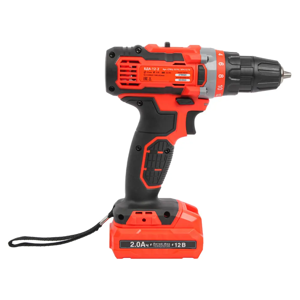 Дрель-шуруповерт аккумуляторная Спец БДА-12-2, 12 В Li-Ion 2x2 Ач STLM-2198764 - Вид №5