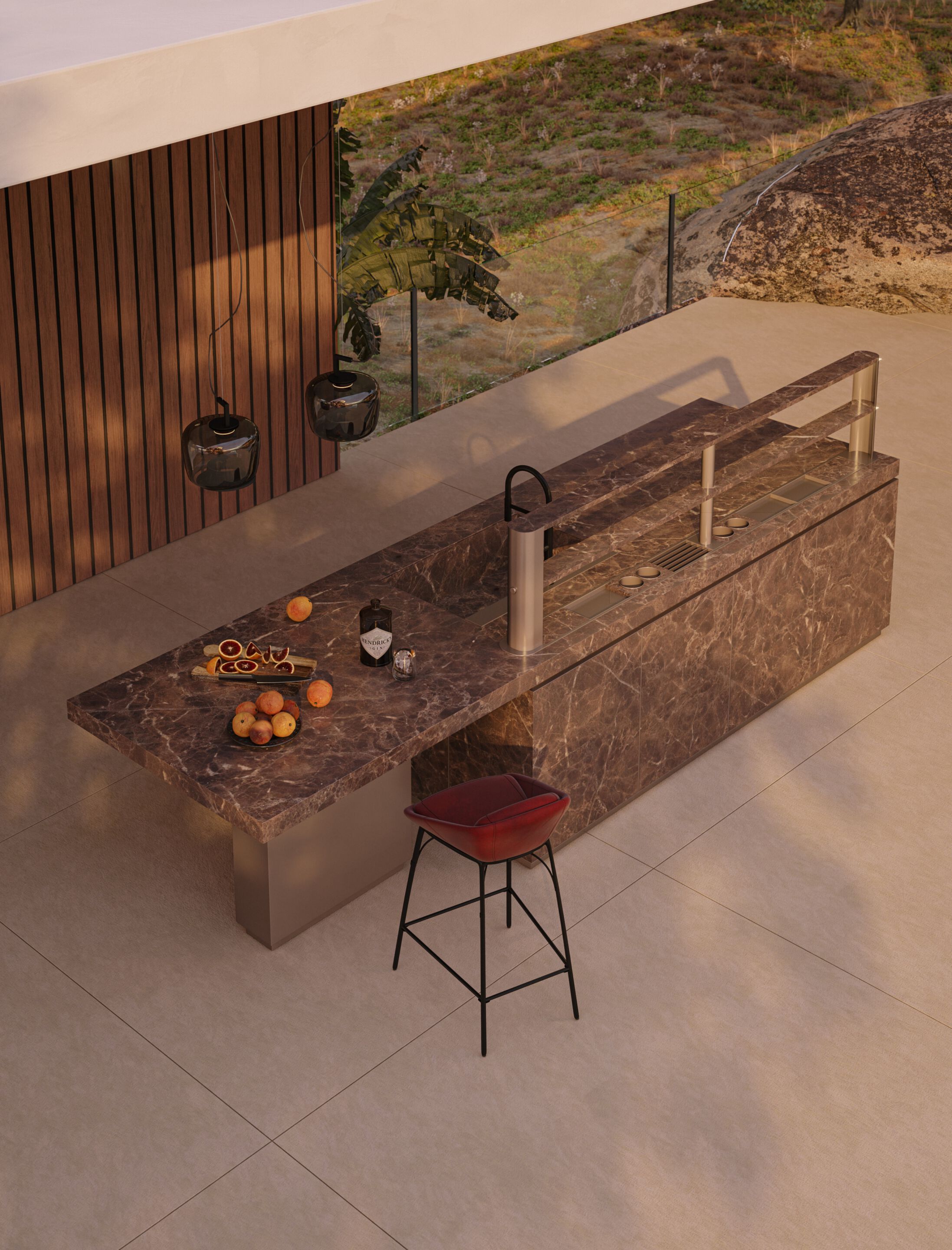 Высокий тканевый садовый стул Myface NERO ARCH-00095406 - Вид №10