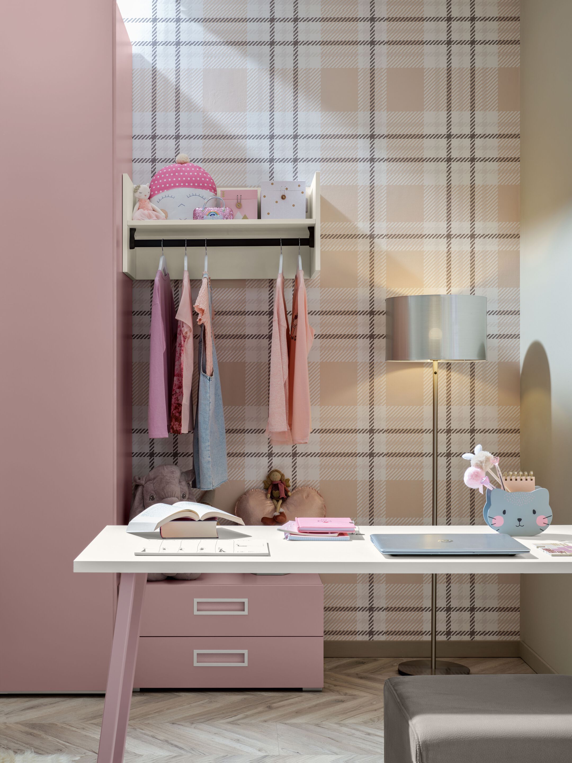 Спальня с гардеробом с гостиной и диваном-кроватью Moretti Compact KC328 ARCH-00122532 - Вид №1