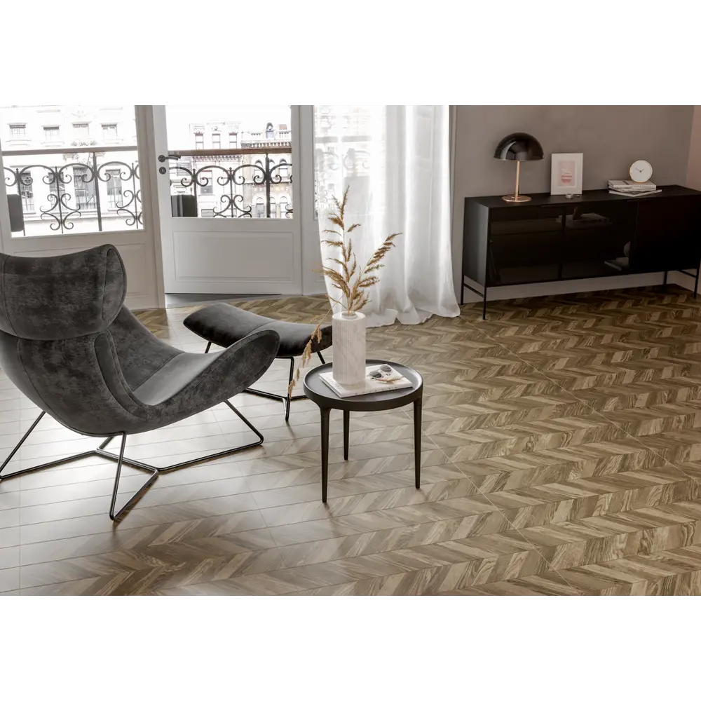 Керамогранит Golden Tile Wood Chevron left 15x90 см 1.08 м² цвет коричневый WoodChevron STLM-2140293 - Вид №3