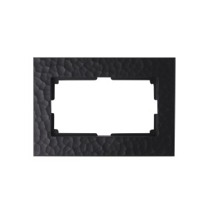 84684368 Рамка для розеток и выключателей Hammer W0082408 2 поста цвет черный STLM-0053674 WERKEL