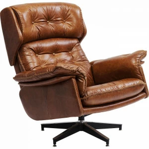 Кресло офисное кожаное коричневое University KARE UNIVERSITY 322837 Коричневый