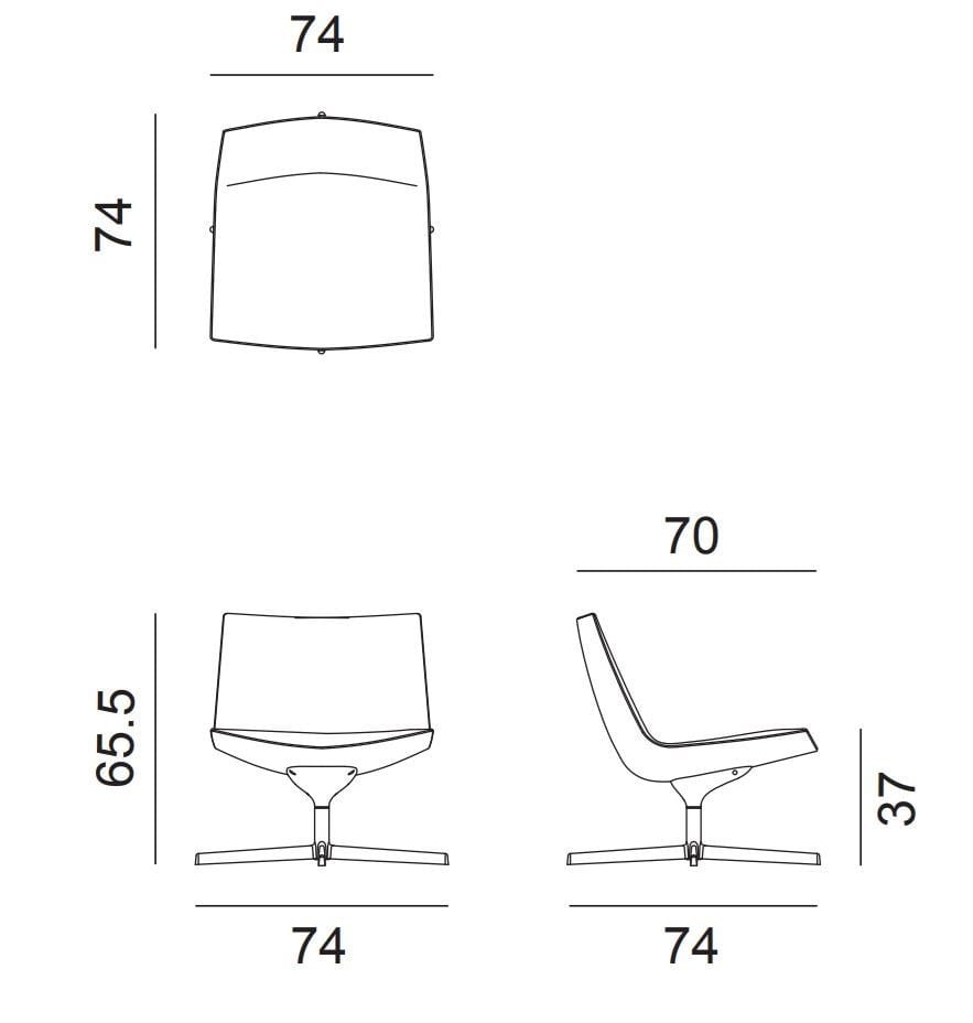 Спицевое кресло с подлокотниками Arper Catifa 60 ARCH-00066163 - Вид №1