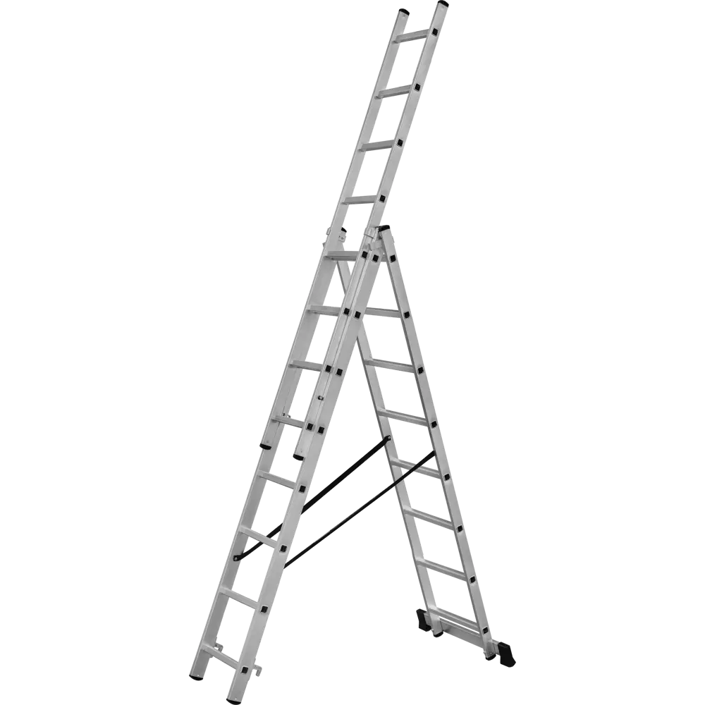 Лестница 3-секционная DILWIS 8 ступеней максимальная нагрузка 150 кг STLM-2011347 - Вид №1