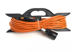 19887532 1-местный удлинитель-шнур на рамке с заземлением HM05-01-30, 3х1,5мм2, 30м, 16А, Home, оранжевый 39633 STEKKER