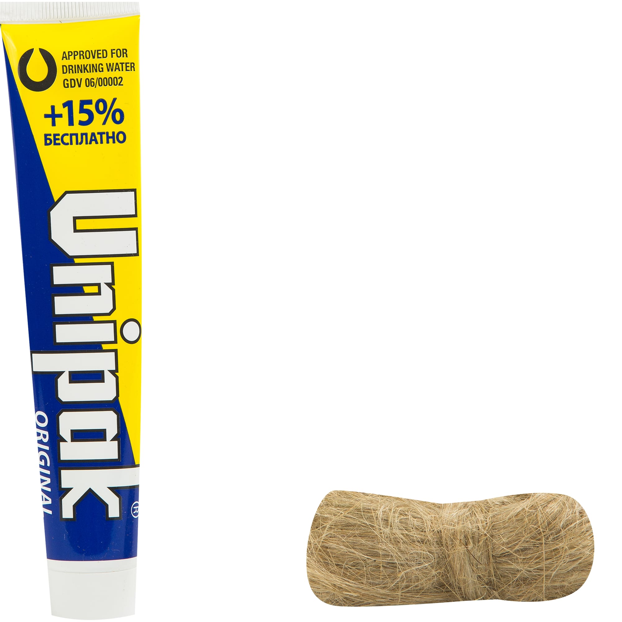 82992793 Комплект монтажный UNIPAK №2 для воды (паста 75 грамм, лён 13 грамм) Santreyd 