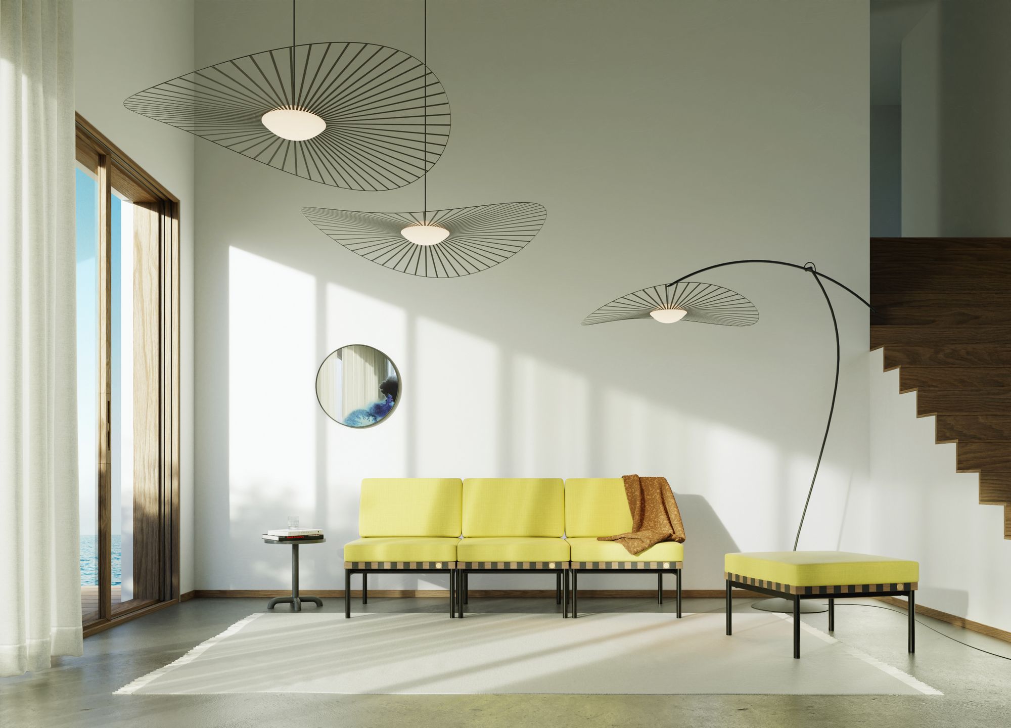 Круглое зеркало с алюминиевой рамкой Petite Friture Francis ARCH-00076940 - Вид №1