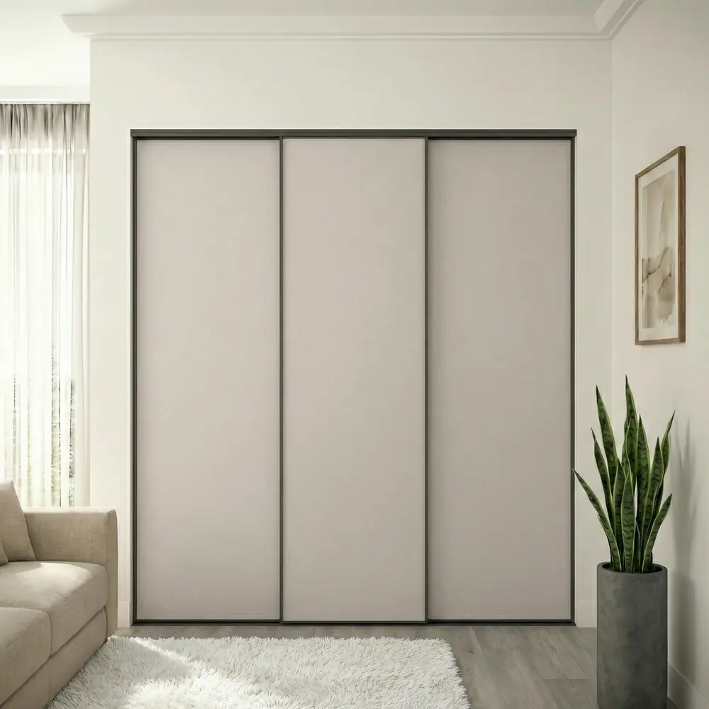 Дверь-купе KONSENSA 225.5x70.4 см МДФ цвет кашемир профиль черный узкий STLM-2153408 - Вид №12