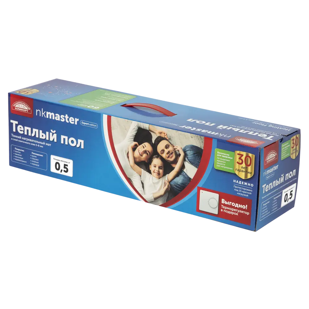 Нагревательный мат для теплого пола Теплолюкс Национальный Комфорт 0.5 м², 75 Вт STLM-2123898 - Вид №4
