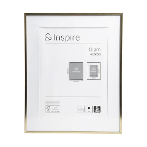 Рамка Inspire Glam Brass 40x50 см алюминий цвет золото 86487476 STLM-2066102